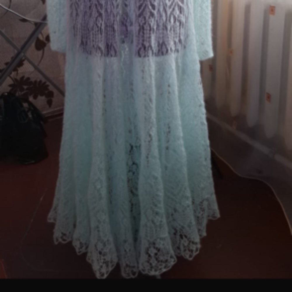 ONE OF A KIND HAND MADE KNITTED SILK MOHAIR DRESS - Picture 6 of 12